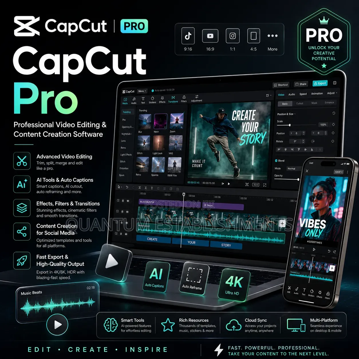 CapCut Pro | Professional Video Editing and Content Creation Software