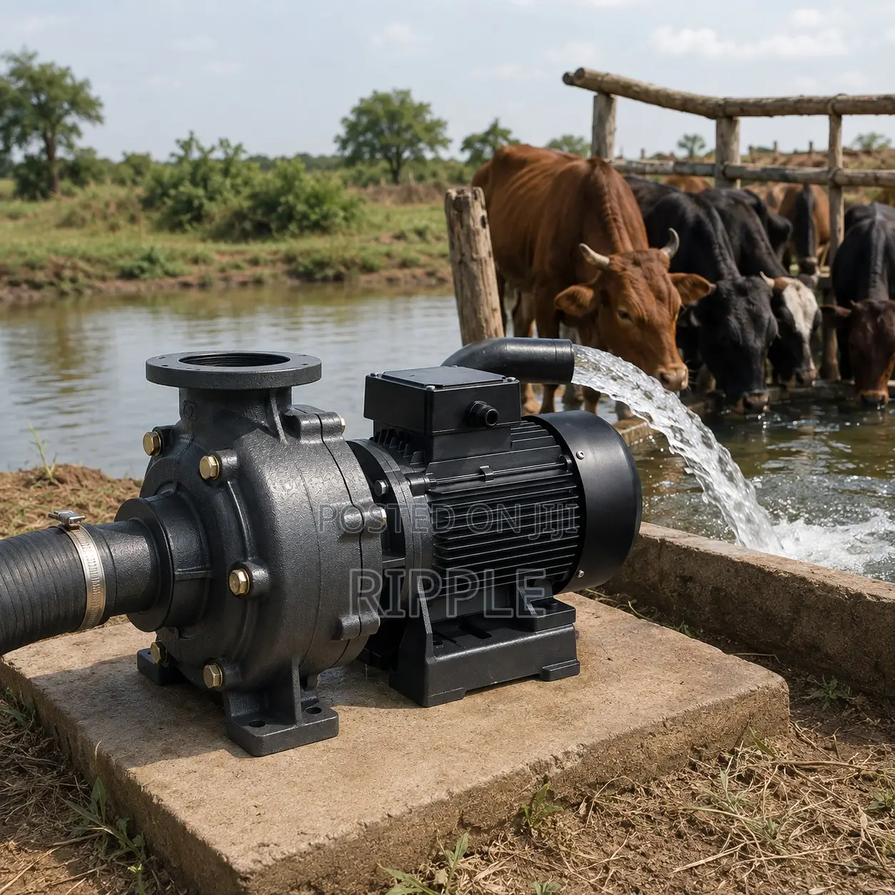 550W–2200W Electric Farm Water Pumps for Fish Ponds & Livestock