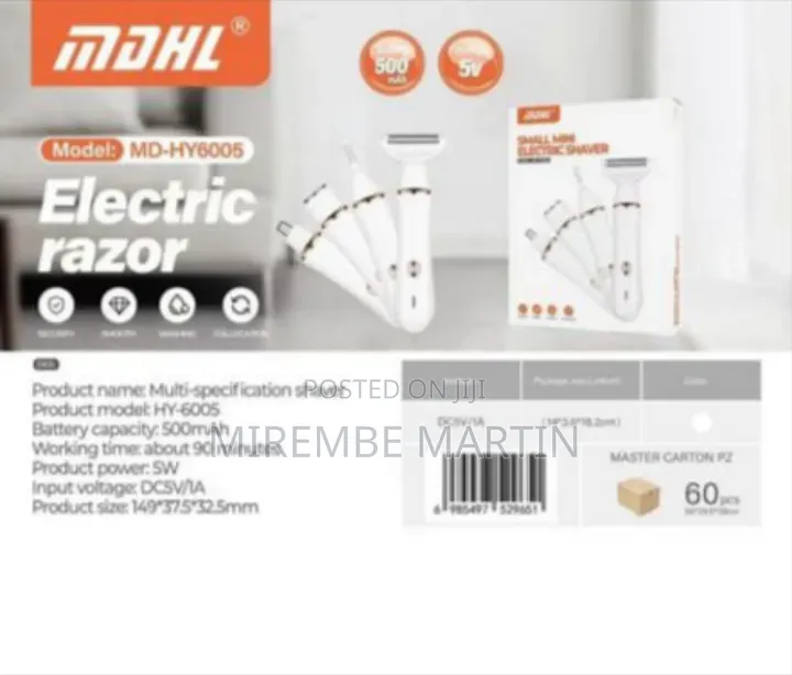 MDHL Mini Electric Shaver MD-HY6005 - 4-in-1 Compact Grooming Kit