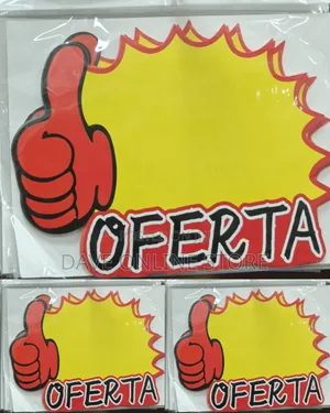 5 Pieces OFERTA Yellow and Red Thumbs Up Sales Tags