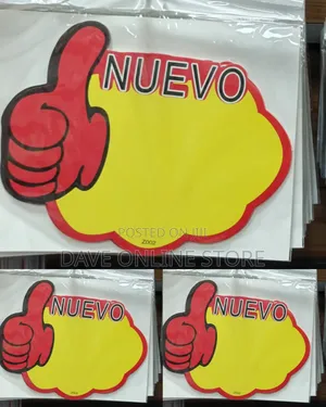 Nuevo Yellow and Red Thumbs Up Sales Tags.