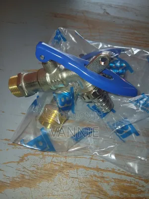 Heavy-Duty Brass Water Tap With Blue Lever Handle