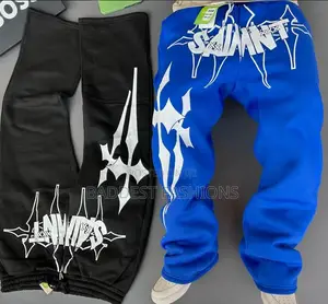Men's Y2K Graphic Print Oversized Sweatpants / Casual Loose Joggers