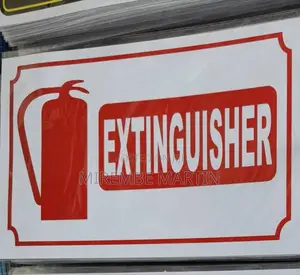 5 Pieces A4 Size Fire Extinguisher Location Sticker Sign