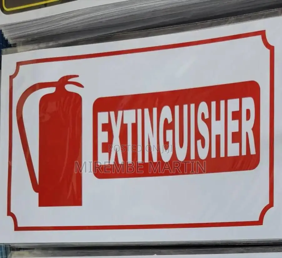 5 Pieces A4 Size Fire Extinguisher Location Sticker Sign