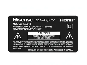 Hisense 32" Smart TV 32A3KS - Cracked Screen for Parts