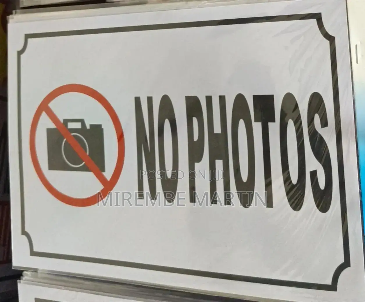 5 Pieces A4 Size ,NO PHOTOS Sign Sticker