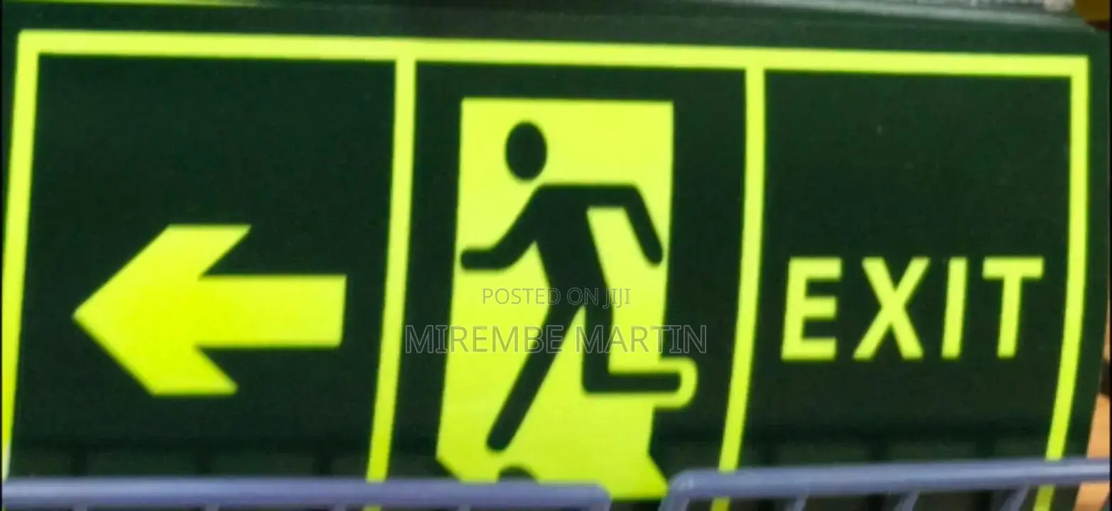 5 Pieces Glow in Dark Emergency Exit Sign Sticker