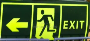 5 Pieces Glow in Dark Emergency Exit Sign Sticker