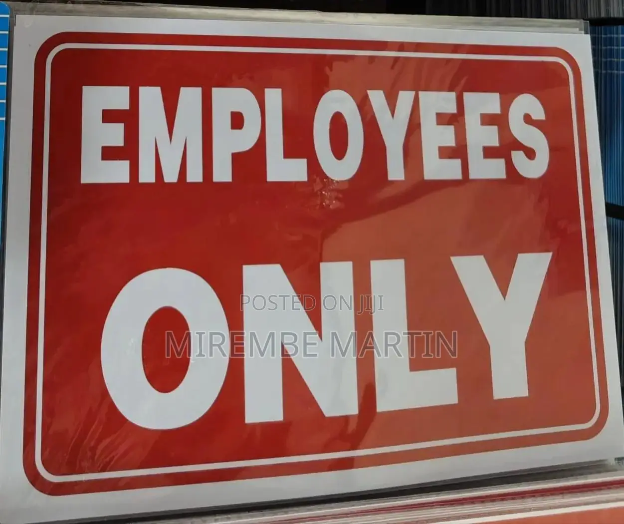 A4 Size 5 Pieces A4 Size ,EMPLOYEES ONLY Sign Sticker
