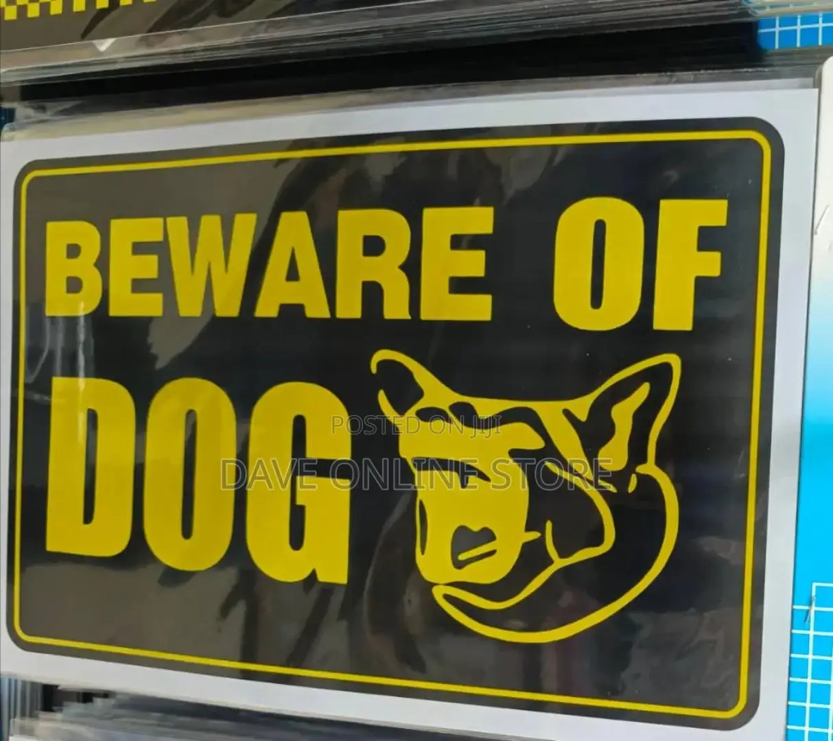 5 Pieces A4 Size BEWARE OF DOG Sticker Sign