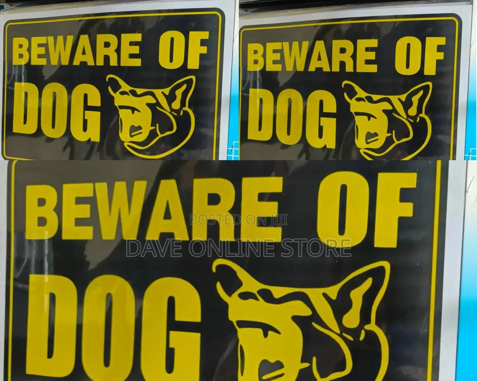 A4 Size Beware of Dog Sticker Sign