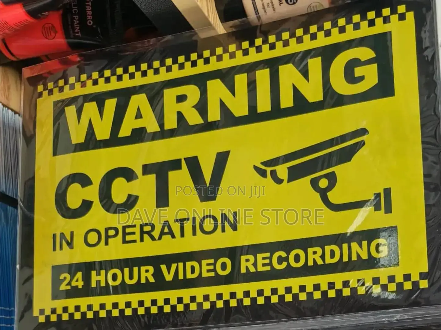 5 Pieces A4 Size Warning CCTV in Operation Security Surveillance