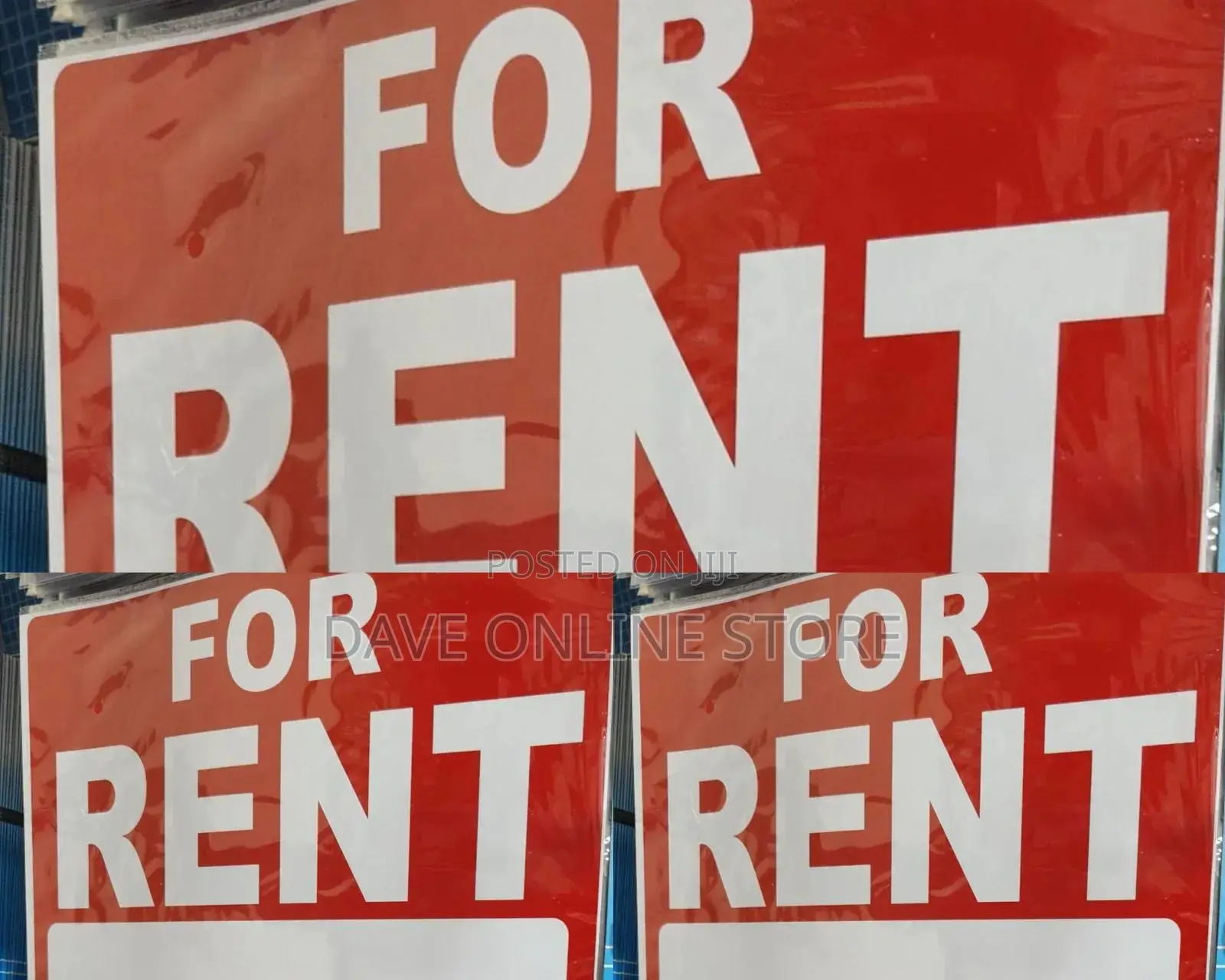 A4 Size FOR RENT Sign Sticker