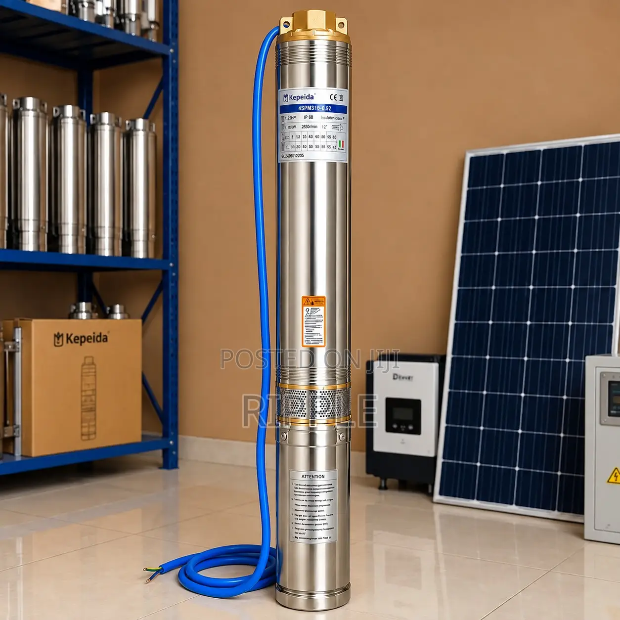 920W AC Borehole Pump 108m Head 5,800l/H 220V Deep Well Water Pump
