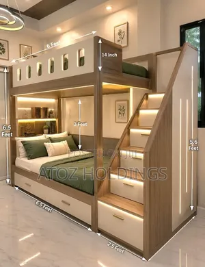 Beds/Simple Wooden Bunk Beds in Any Colour From 2,000,000/- Order Now
