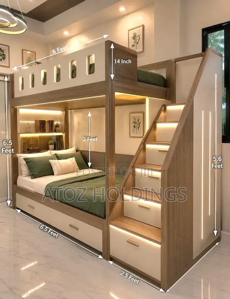 Beds/Simple Wooden Bunk Beds in Any Colour From 2,000,000/- Order Now