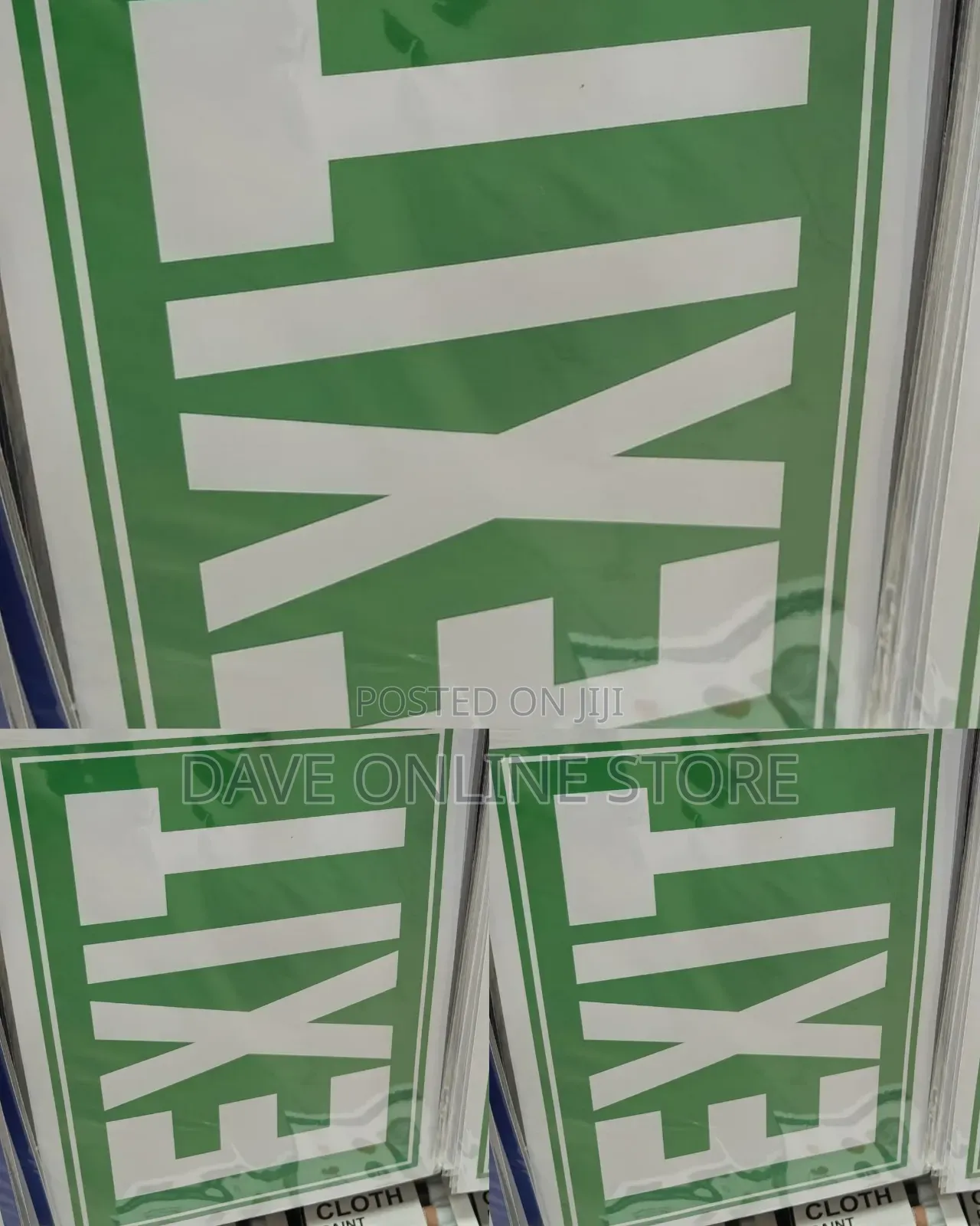 5 Pieces A4 Size EXIT Sign Sticker