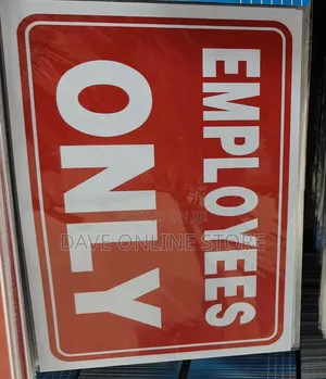 A4 Size  ,EMPLOYEES ONLY Sign Sticker.