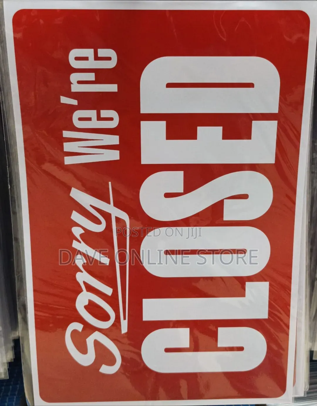 A4 Size 5 Pieces A4 Size ,Sorry We Are CLOSED Sign Sticker.