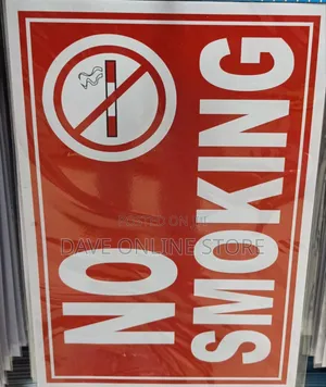 5 Pieces A4 Size ,NO SMOKING Sign Sticker.