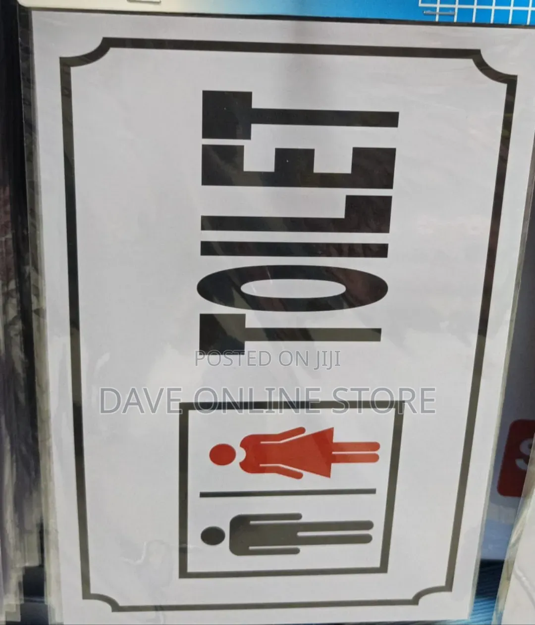 A4 Size Toilet Sign Board for Men & Women