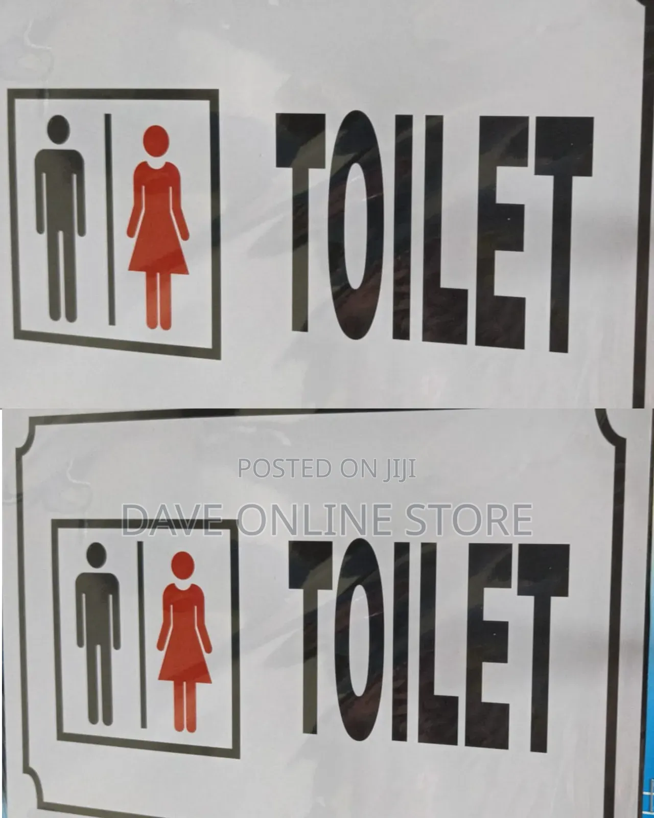 A4 Size Toilet Sign Board for Men & Women