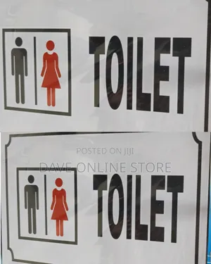 A4 Size Toilet Sign Board for Men & Women
