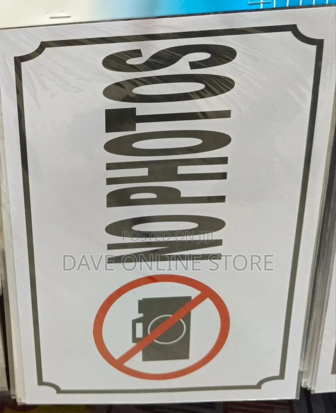 5 Pieces A4 Size ,NO PHOTOS Sign Sticker