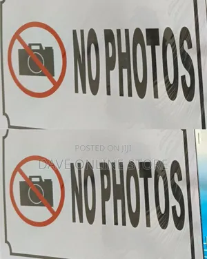 5 Pieces A4 Size ,NO PHOTOS Sign Sticker