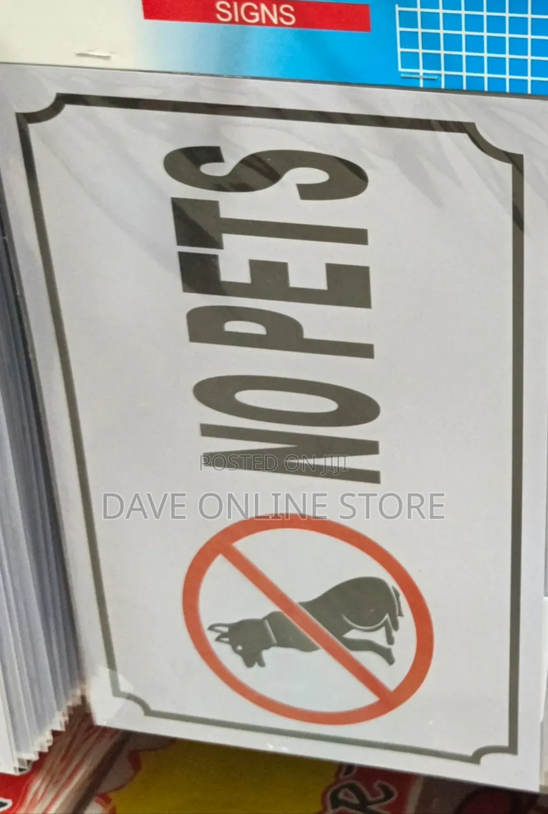 A4 Size ,NO PETS Sign Sticker