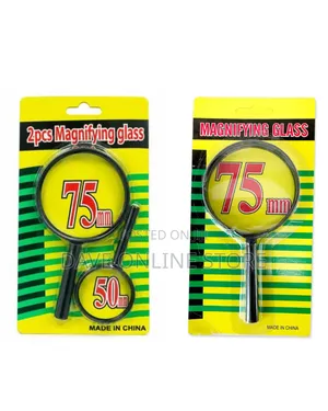 2 PCS Handheld Magnifying Glass Set 75mm & 50mm Lens