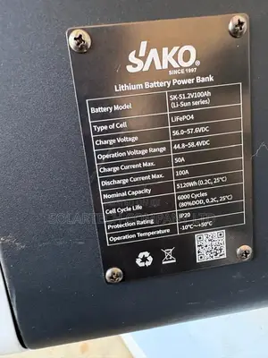 SAKO 5.12kWh 51.2V 100Ah LiFePO4 Lithium Battery