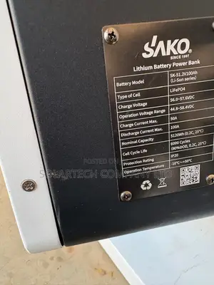 SAKO 5.12kWh LiFePO4 Battery 6000 Cycles