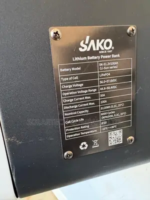 SAKO 5.12kWh Deep Cycle Lithium Solar Battery 48V