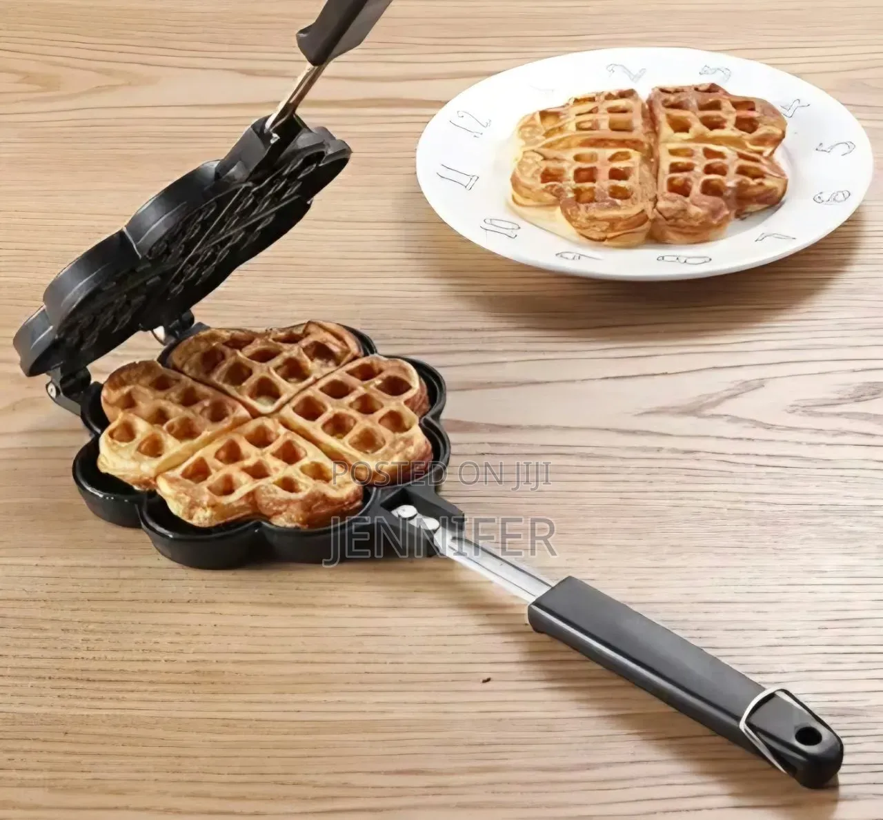 Stovetop Heart-Shaped Waffle Maker Pan