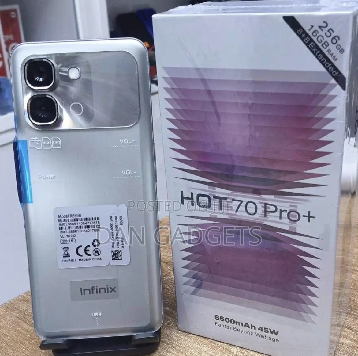 New Infinix Hot 70 Pro 5G+ 256 GB Black