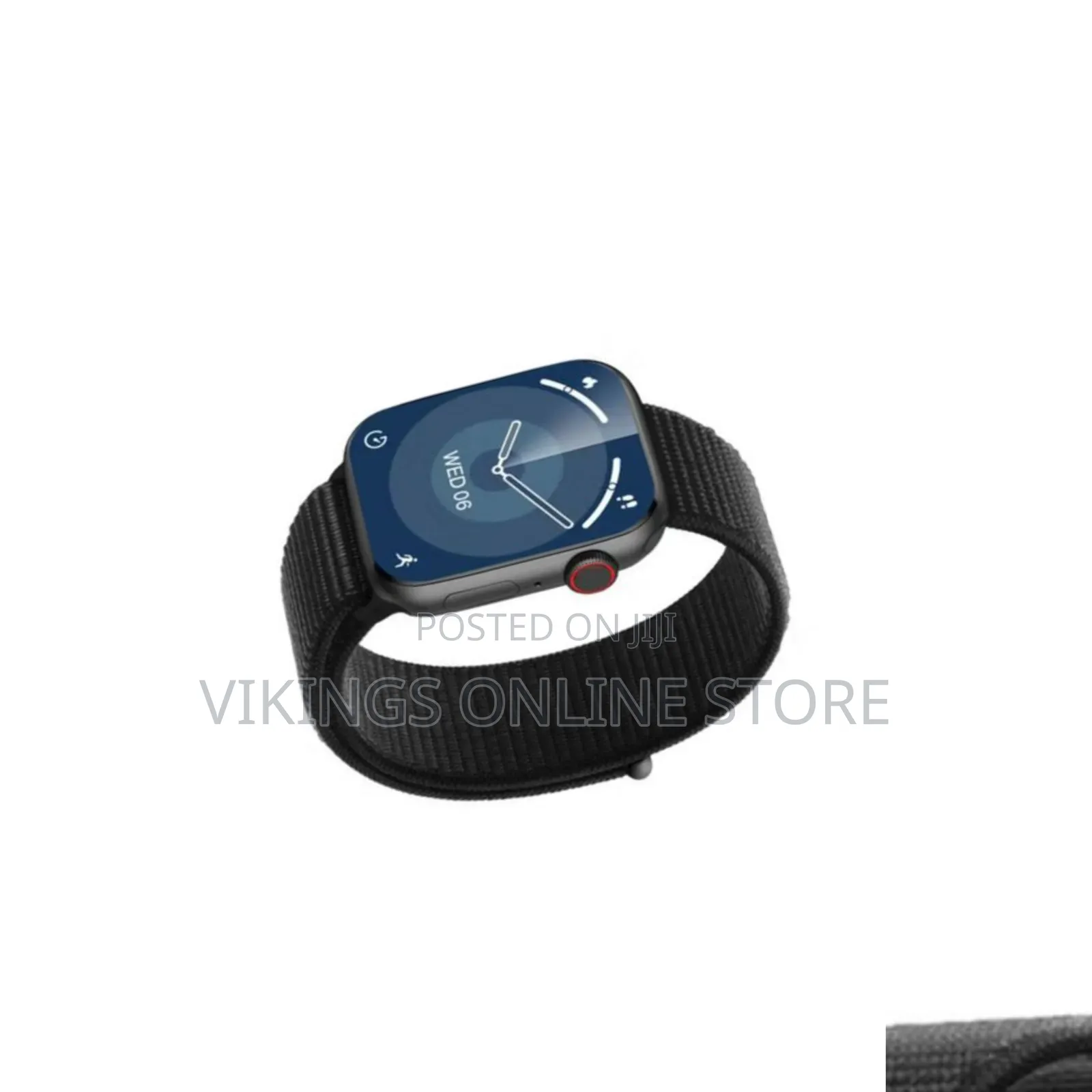 Green Lion Active SE Smart Watch in Silver, Sky Blue Fabric Loop Strap