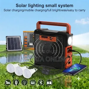 EP-395BT Portable Solar Lighting System FM, 3 Bulbs, Bluetooth, Torch