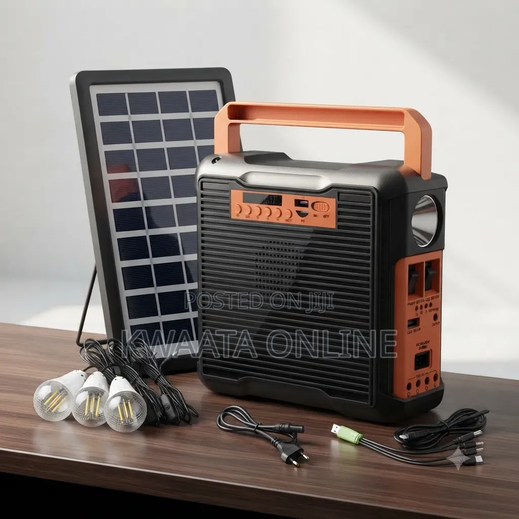 EP-395BT Portable Solar Lighting System FM, 3 Bulbs, Bluetooth, Torch