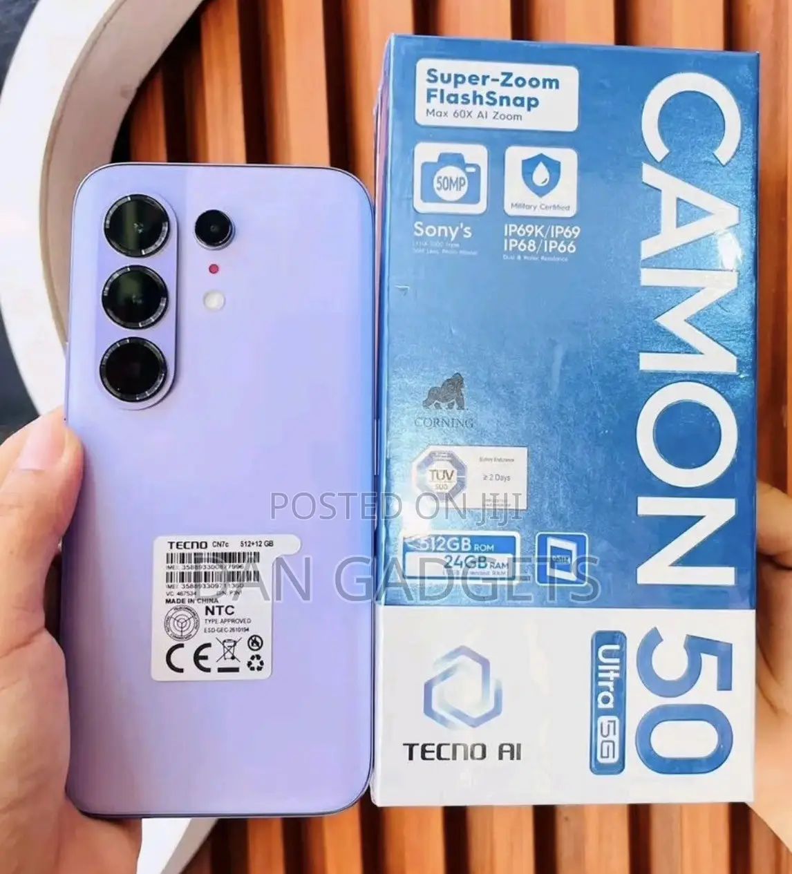 New Tecno Camon 50 Ultra 256 GB Purple