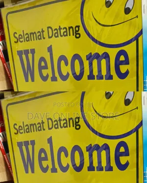 5 Pieces A4 Size..Welcome Signage Sticker