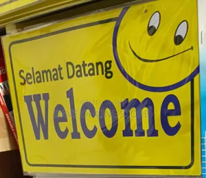 5 Pieces A4 Size..Welcome Signage Sticker