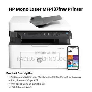 HP Laser MFP 137fnw Multifunction Printer