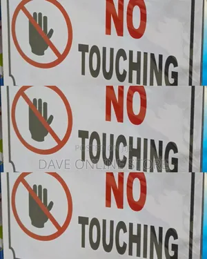 5 Pieces A4 Size No Touching Sticker - Don't Touch Sign
