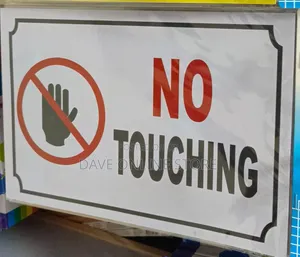 A4 Size No Touching Sticker - Don't Touch Sign