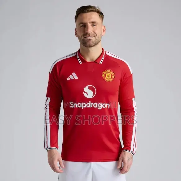 Red Long-Sleeve Manchester United Kanzu Home Jersey 2026/27