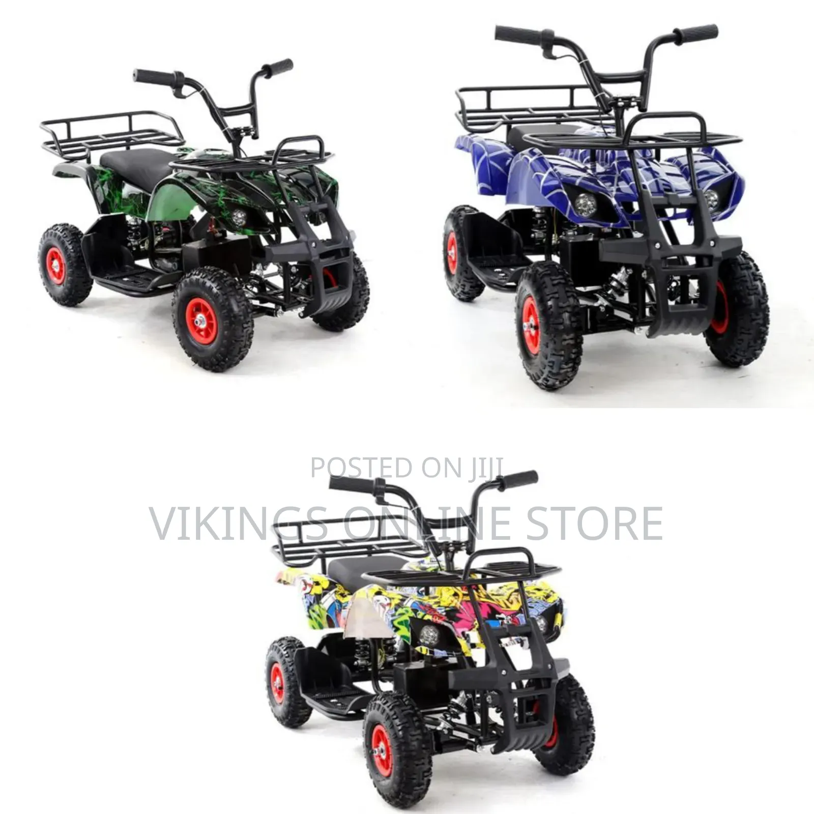 Kids' Ride-on 4-Wheeler ATV Quad Bike With Front and Rear Utility Rack