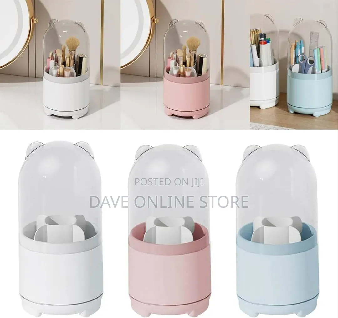 Makeup Brush Storage Box 5 Grids Cute for Desk Organizer