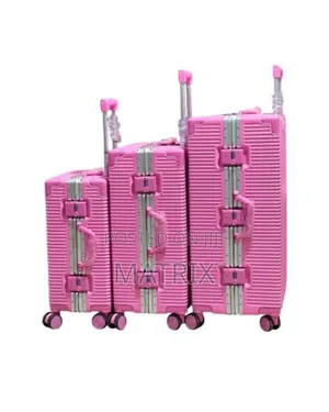 3Pcs Aluminum Frame Luggage Set Black, 20 24 28" Hardshell Suitcases